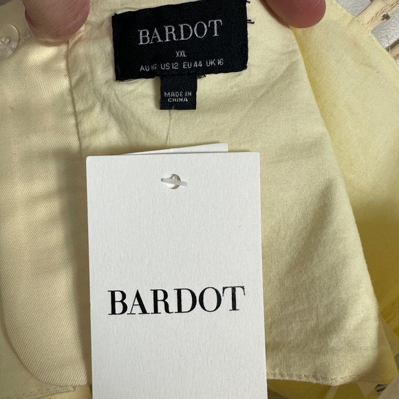 NWT Bardot Australia Athena Crop Top Pale Soft Yellow Womens Size 12 Bra NEW Y2K - Picture 4 of 14